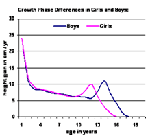 Boys Growth Spurt Chart